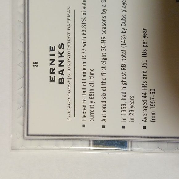 Ernie Banks Chicago Cubs 2021 Topps Tribute Baseball #eshopchicago ⚾️ - Picture 10 of 10